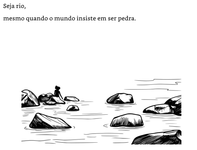 Poesia que fala sobre a necessidade de ver o mundo de forma diferente e ser positivo em relação às adversidades da vida.